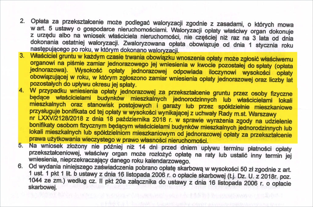 Likwidacja użytkowania wieczystego dała mi 28.762 zł!